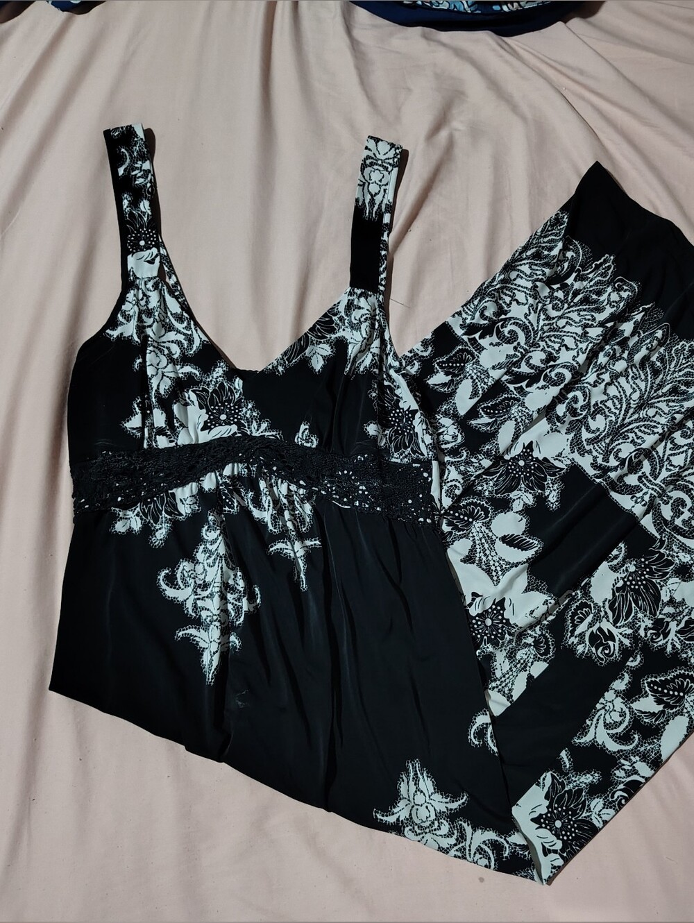 Black & White Floral Lacey Babydoll Women’s Dress